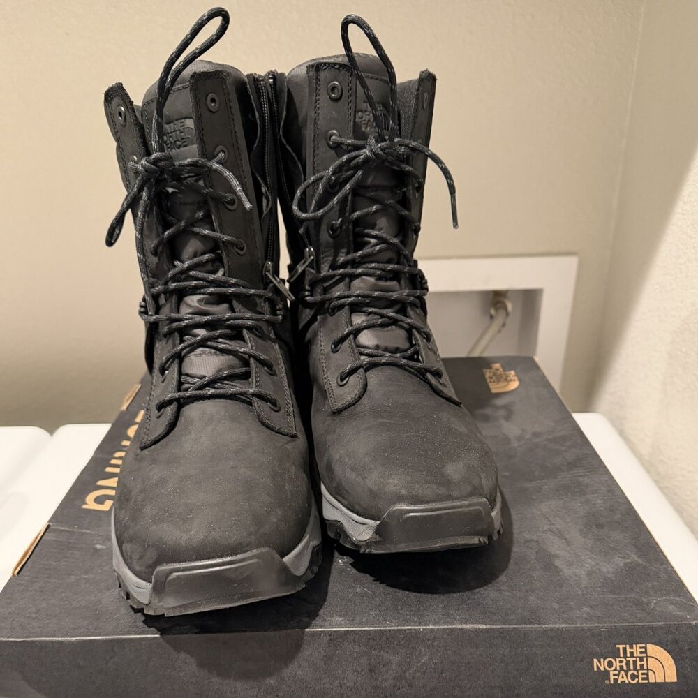 North Face Men's Thermoball Boot Zip-Up Black Zinc Grey 12